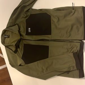 Olive and Black Grid Fleece Full Zip